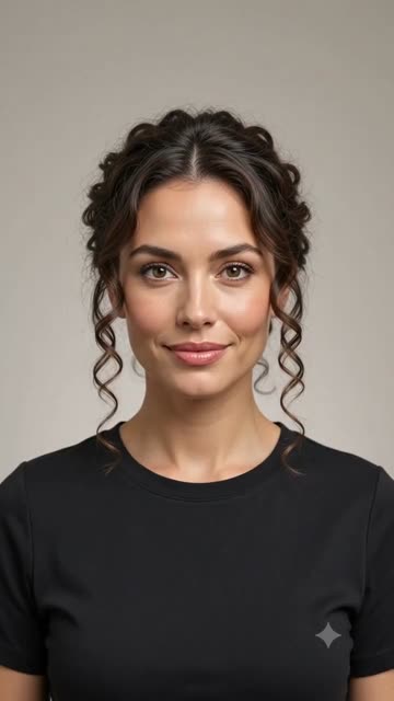 Rose-Pinned Spiral Chignon — still from a hairstyle video