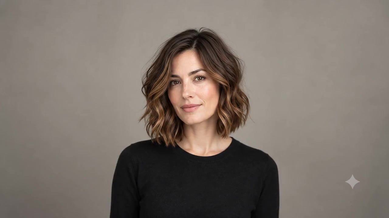 Chestnut Wavy Bob