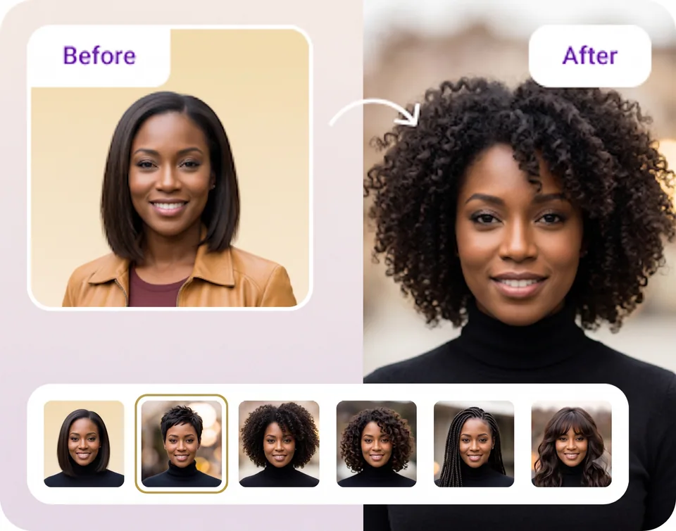 guided hairstyle recommendation example
